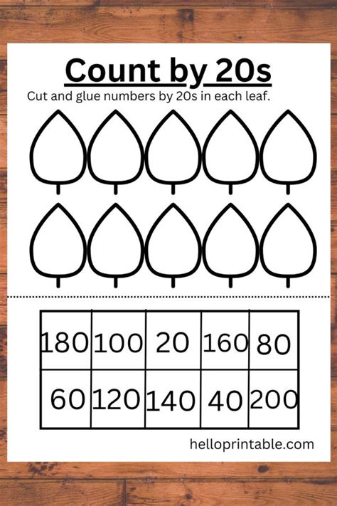 Counting By 2s 5s10s Cut And Glue Worksheets