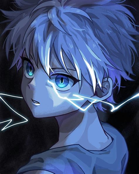 Killua Zoldyck ʜᴜɴᴛᴇʀ X ʜᴜɴᴛᴇʀ Hunter Anime Blue Anime Hunter X Hunter