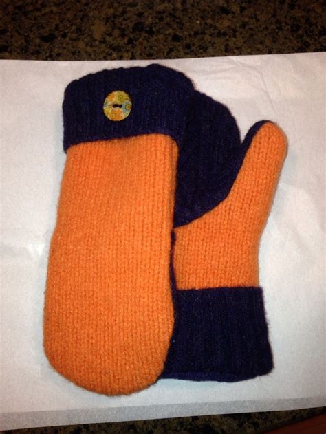 Recycled Upcycled Wool Sweater Mittens Lined With Blizzard Fleece