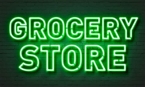 Grocery Store Neon Sign Stock Photo Image Of Neon Food 86132004