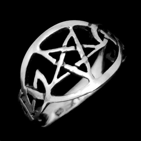 Pentacle Silver Celtic Ring Sterling Silver Star Ring Silver Surfers