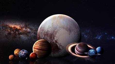Digital Art Space Art Planet Space Stars Solar System Milky Way Mercury Venus Earth