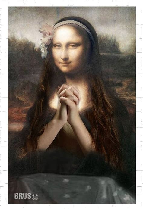 Guine Mona Friends Giocondo La Madone Mona Lisa Smile Art Parody