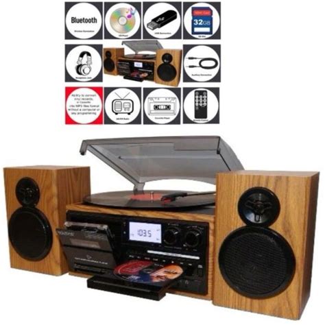 Teac Lp P1000 Ch All In One Turntable Speaker System With Bluetooth For