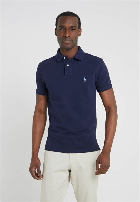 Polo Ralph Lauren Slim Fit Mesh Polo Shirt Poloshirt Newport Navy