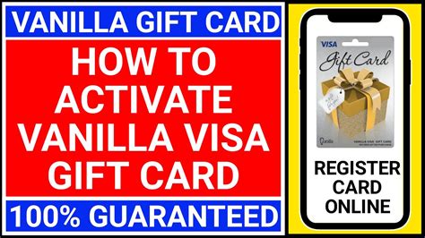 How To Activate Vanilla Visa Gift Card For Online Use How To Use