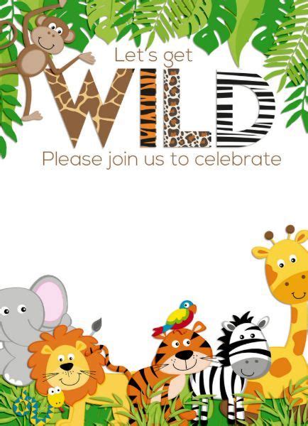Jungle Animal Safari Birthday Invitation Safari Birthday