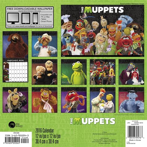 Muppet Stuff Muppets 2016 Calendar By Day Dreams