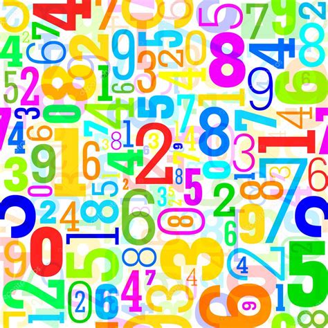 Colorful Seamless Pattern With Numbers Stock Vector Image By ©robolab
