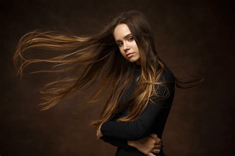 Model Hd Brunette Long Hair Hd Wallpaper Rare Gallery