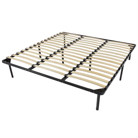 Best Choice Products King Size Wooden Slat Metal Bed Frame Wood Platform Bedroom Mattress