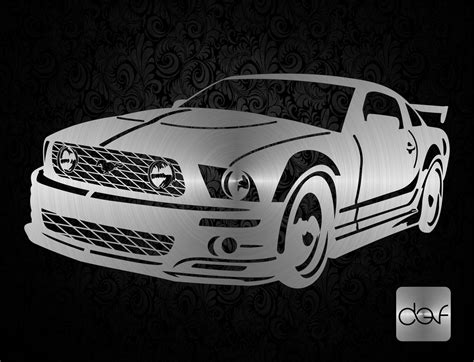 Car Ford Mustang Dxf Cnc Dxf For Plasma Laser Waterjet Etsy