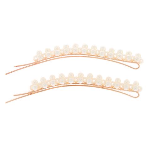 Classic Pearl Hair Pins 2 Pack Claires