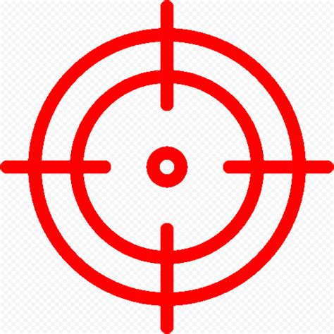 Reticle Crosshair Red Icon Free Png Citypng