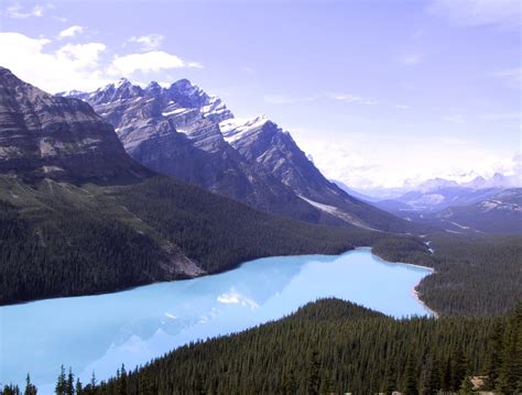 Landscape Of Peyto Lake In Banff National Park Alberta Canada Image Free Stock Photo