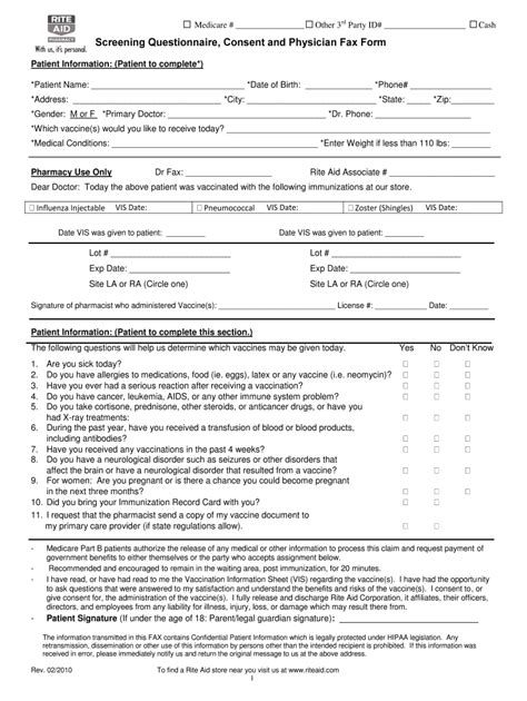 Rite Aid Flu Shot 2012 2024 Form Fill Out And Sign Printable Pdf Template Airslate Signnow