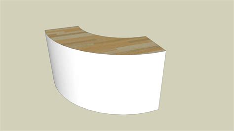 Curved Counter White 3d Warehouse