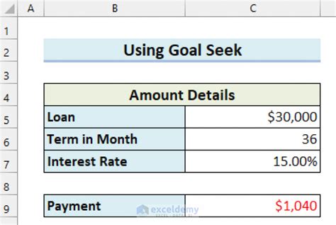 How To Use Goal Seek In Excel 5 Suitable Examples Exceldemy