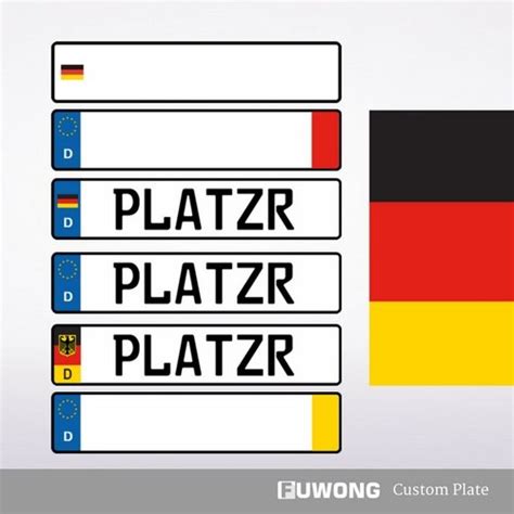 German Germany Flag Eagle Euro European License Plate Custom Number