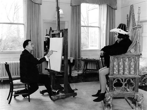 25 Candid Photographs Of Salvador Dalí Painting In His Studio Vintage