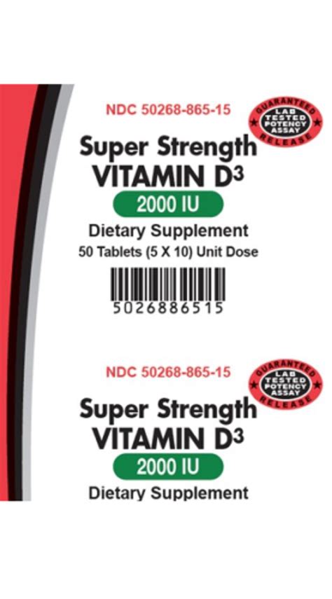 Avkare Vitamin D3 Cholecalciferol 2000 Iu 5 X 10