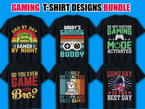 Gaming T Shirt Design Bundle V4 Merchbundle