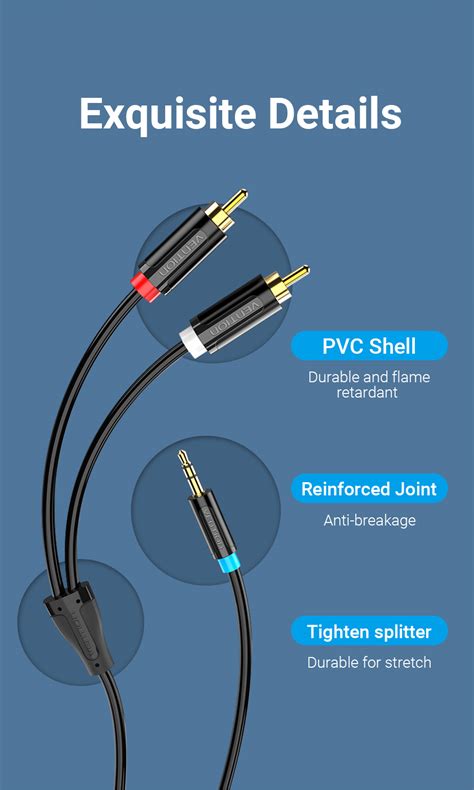 Kabel Aux Audio Mm Male To Male Rca Av M Vention Indonesia