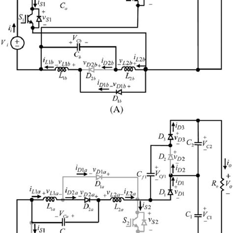 equivalent circuits of the proposed converter a mode 1 and b mode 2 download scientific diagram