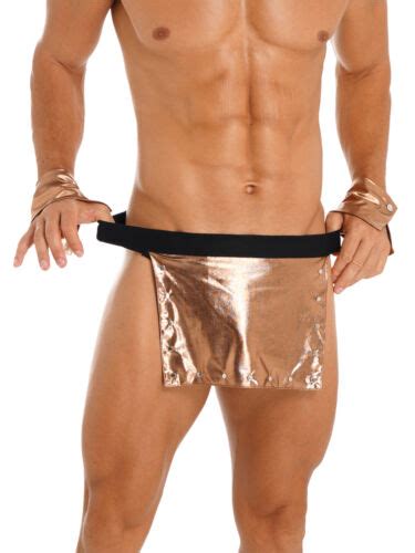 Mens Jungle Man Costume High Cut Panties Loincloth With Cuffs Cosplay Outfits Ebay
