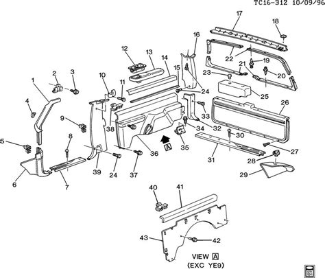 Chevrolet Blazer Molding Body Interior Trim Molding Body Rr Cor Garn
