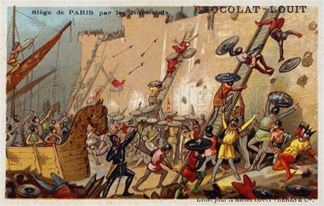 Siege Of Paris By The Normans 9th Century Stock Image Look And Learn