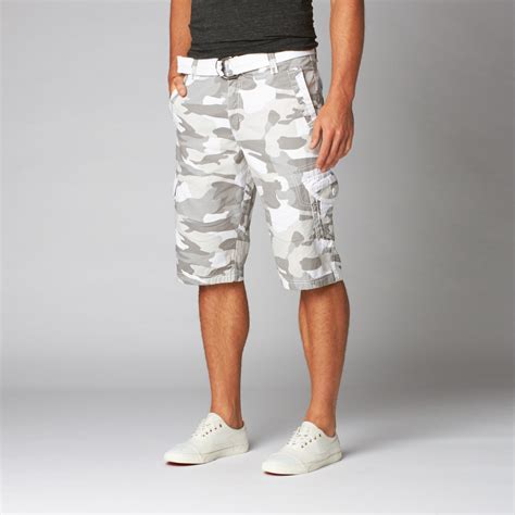 Belted Cargo Shorts White Camo 30 X Ray Jeans Touch Of Modern