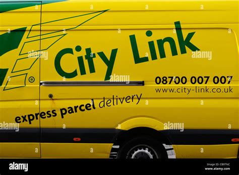 City Link Express Parcel Delivery Van Cambridge England Uk Stock