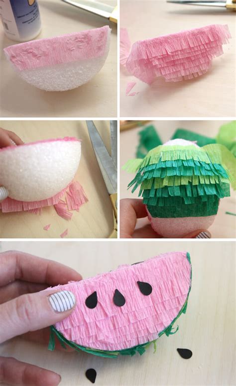 Diy Mini Watermelon Piñata Adorable Little Watermelon Craft Made