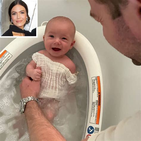 Mandy Moore Says Son Gus Loves Baths Just Like His Mama Alongside Sweet Snap Of Newborn
