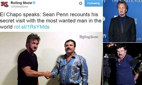 sean penn under investigation after meeting with el chapo guzman in mexico daily mail online