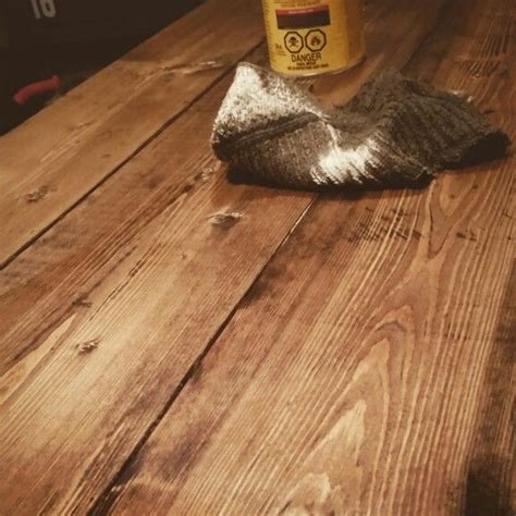 Always test stain on a hidden area of the wood to verify desired colour. The warmth of dark walnut stain on finished pine. * would ...