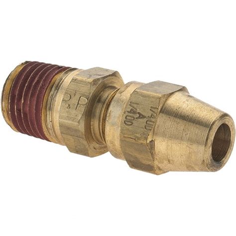 Parker 14 Tube Od X 14 18 Thread Brass Compression Tube Male Connector 53598769 Msc