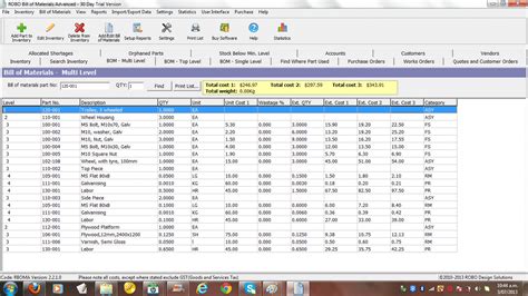 Brief overview of bill of quantities or boq download masonry column design spreadsheet to bs 5628: Bill OF Materials Template Free | Bill of materials ...
