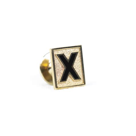 X Ring 10k Gold Lapel Pin Stfx Store
