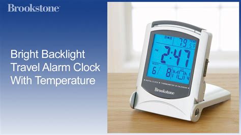 Bright Backlight Travel Alarm Clock With Temperature Youtube