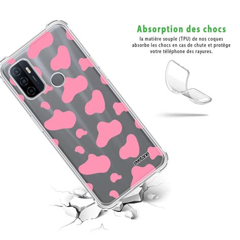 7 sur Coque souple renforcée pour OPPO A53S A53 Cow print pink