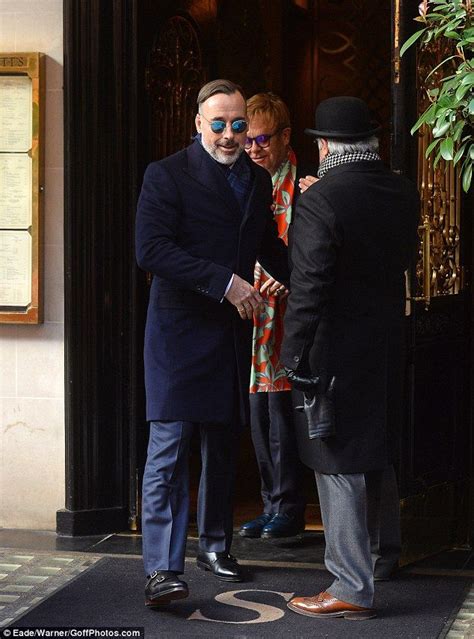 Elton John Looks Gleeful Leaving Lunch With Husband David Furnish Elton John David Furnish