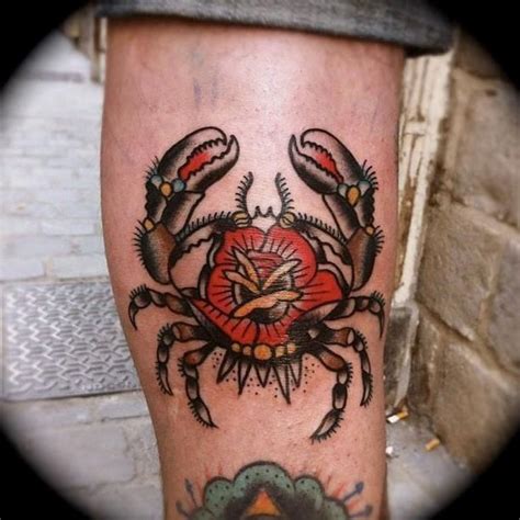 Rose Crab Crab Tattoo Traditional Tattoo Traditional Tattoo Sleeve