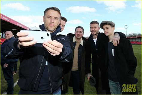 David Beckham Attends Salford City Soccer Game As Teams New Co Owner