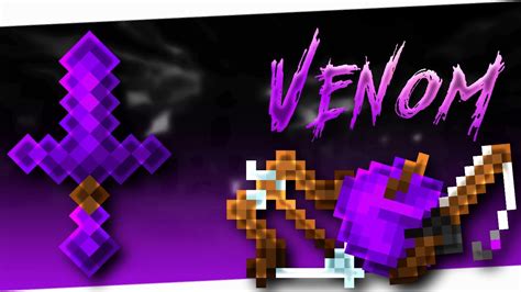Venom 16x Texture Pack Pvp Para Minecraft Bedrock 119x Youtube