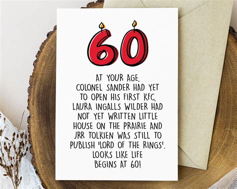 Buy Funny 60th Birthday Card Printable 60th Birthday T For Men Or Women Turning 60 Card For