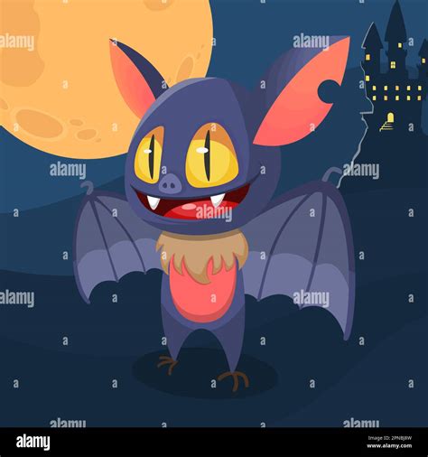 Cute Halloween Bat Cartoon Character Stock Vector Image And Art Alamy