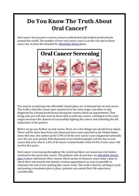 Ppt Do You Know The Truth About Oral Cancer Powerpoint Presentation