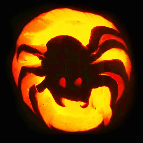 Spider Face Pumpkin Carving